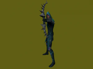 poison archer - 3d warrior character 3D Model