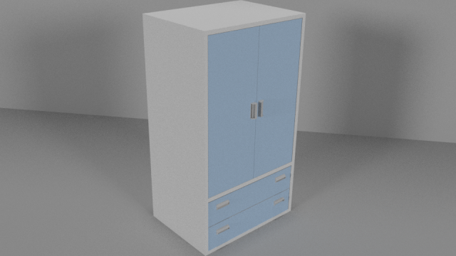 wardrobe 3D 模型 .c4d .max .obj .3ds .fbx .stl .blend 