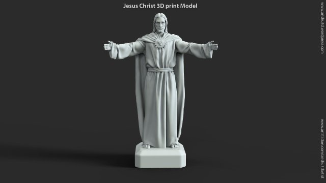 jesus christ vol3 statue for 3d print 3D Druckmodell .c4d .max .obj .3ds .fbx .stl .blend 
