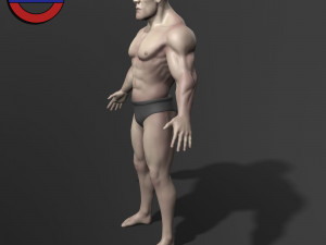 Human anatomy male body stylized cartoon v1 3Dモデル