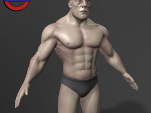 Human anatomy male body stylized cartoon v1 3Dモデル