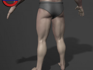 Human anatomy male body stylized cartoon v1 3Dモデル