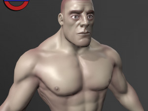 Human anatomy male body stylized cartoon v1 3Dモデル