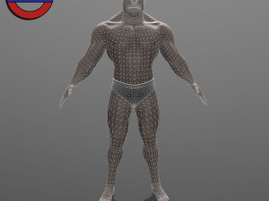 Human anatomy male body stylized cartoon v1 3Dモデル