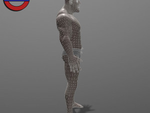 Human anatomy male body stylized cartoon v1 3Dモデル