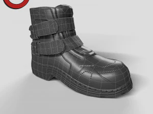 Sci fi shoes v2 game ready 3D Model
