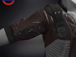 Sci fi cyberpunk jacket Game ready v1 3D Model