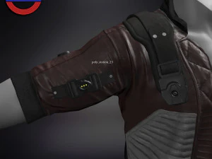 Jaqueta cyberpunk de fic&ccedil;&atilde;o cient&iacute;fica pronta para o jogo v1 Modelo 3D