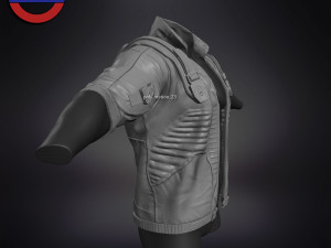 Sci fi cyberpunk jacket Game ready v1 3D Model