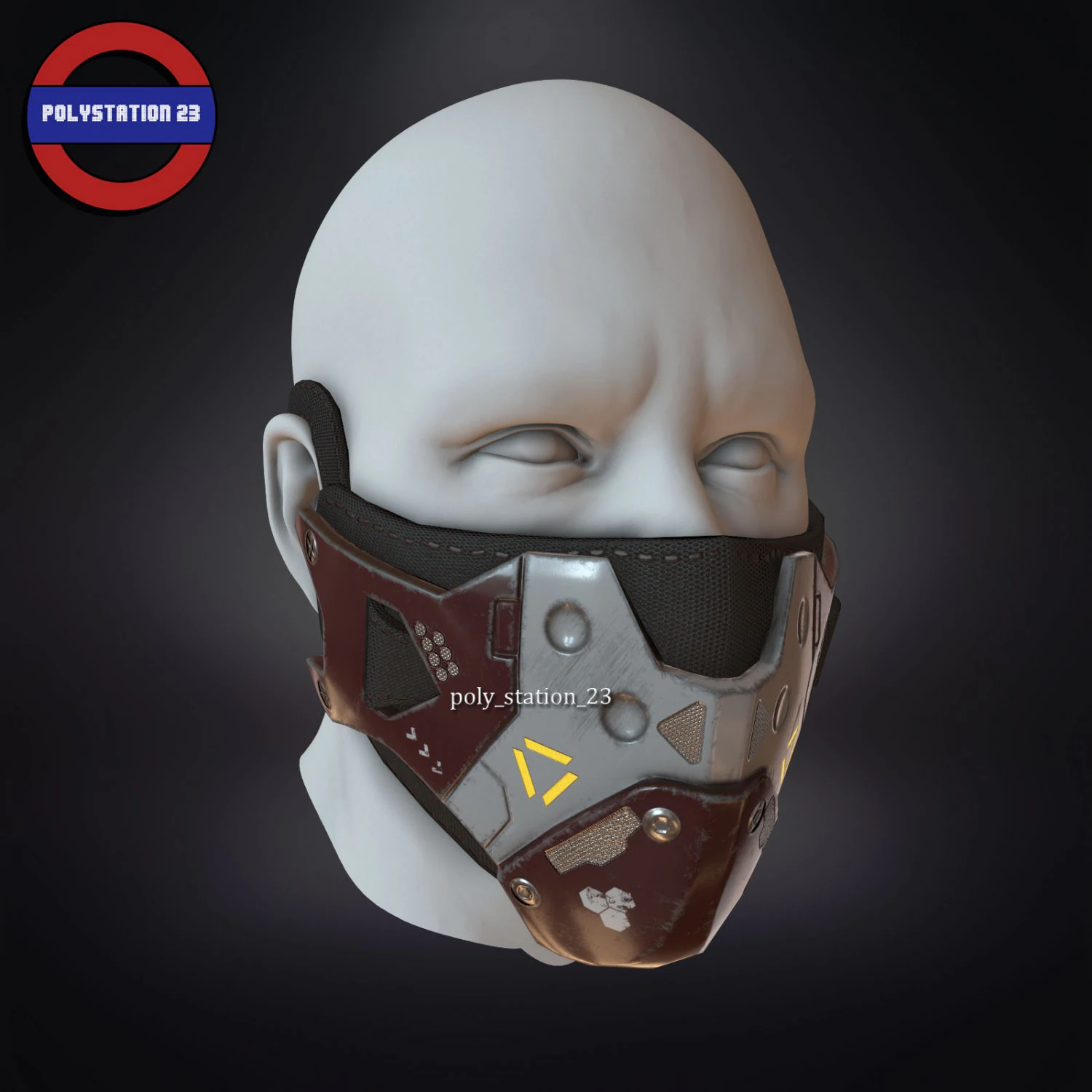 Sci fi face mask v1 3D Model .c4d .max .obj .3ds .fbx .stl .blend 