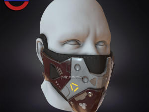 Sci fi face mask v1 3Dモデル