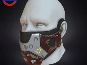 Sci fi face mask v1 3D Model