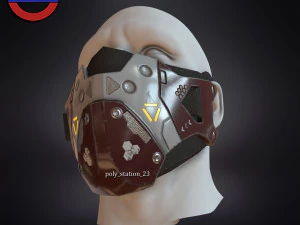 Sci fi face mask v1 3D Model