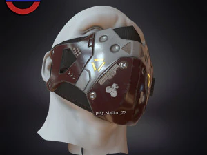Sci fi face mask v1 3D Model