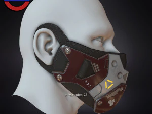 Sci fi face mask v1 3D Model