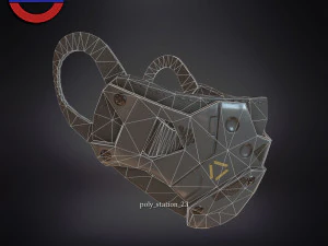 Sci fi face mask v1 3D Model