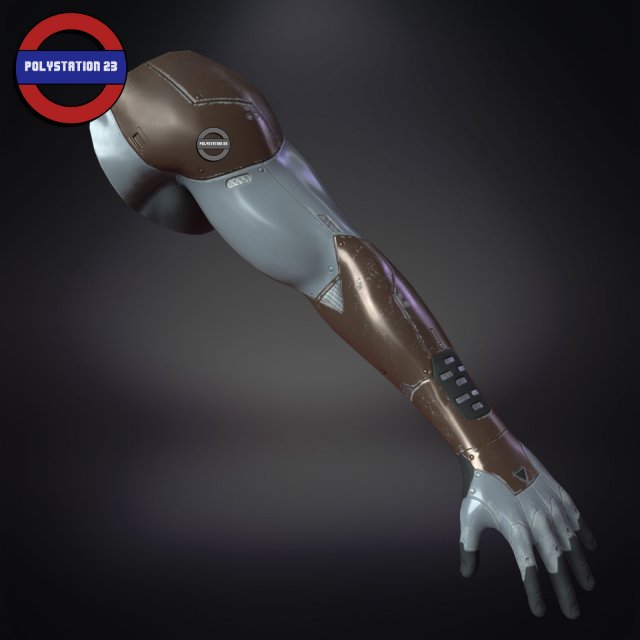 Sci fi cyborg arm v5 game ready 3Dモデル .c4d .max .obj .3ds .fbx .stl .blend