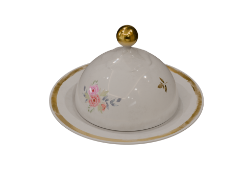 Soviet-Eastern europe butter dish 3D Модель
