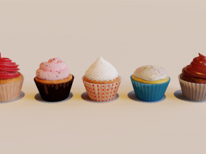 cupcakes 3Dモデル