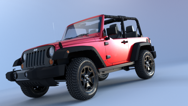 jeep wrangler 3D 모델 .c4d .max .obj .3ds .fbx .stl .blend 