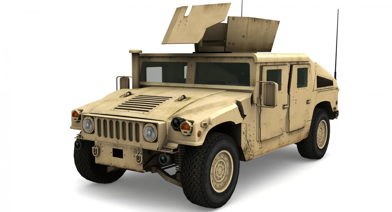 humvee 3D Model .c4d .max .obj .3ds .fbx .stl .blend 