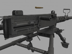 m2 browning Modello 3D