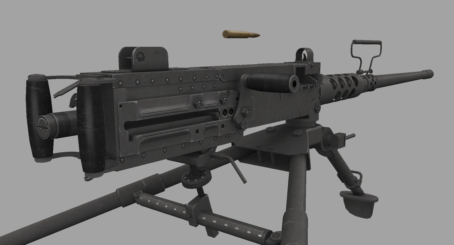 M2 Browning 3D Model in Artillery 3DExport