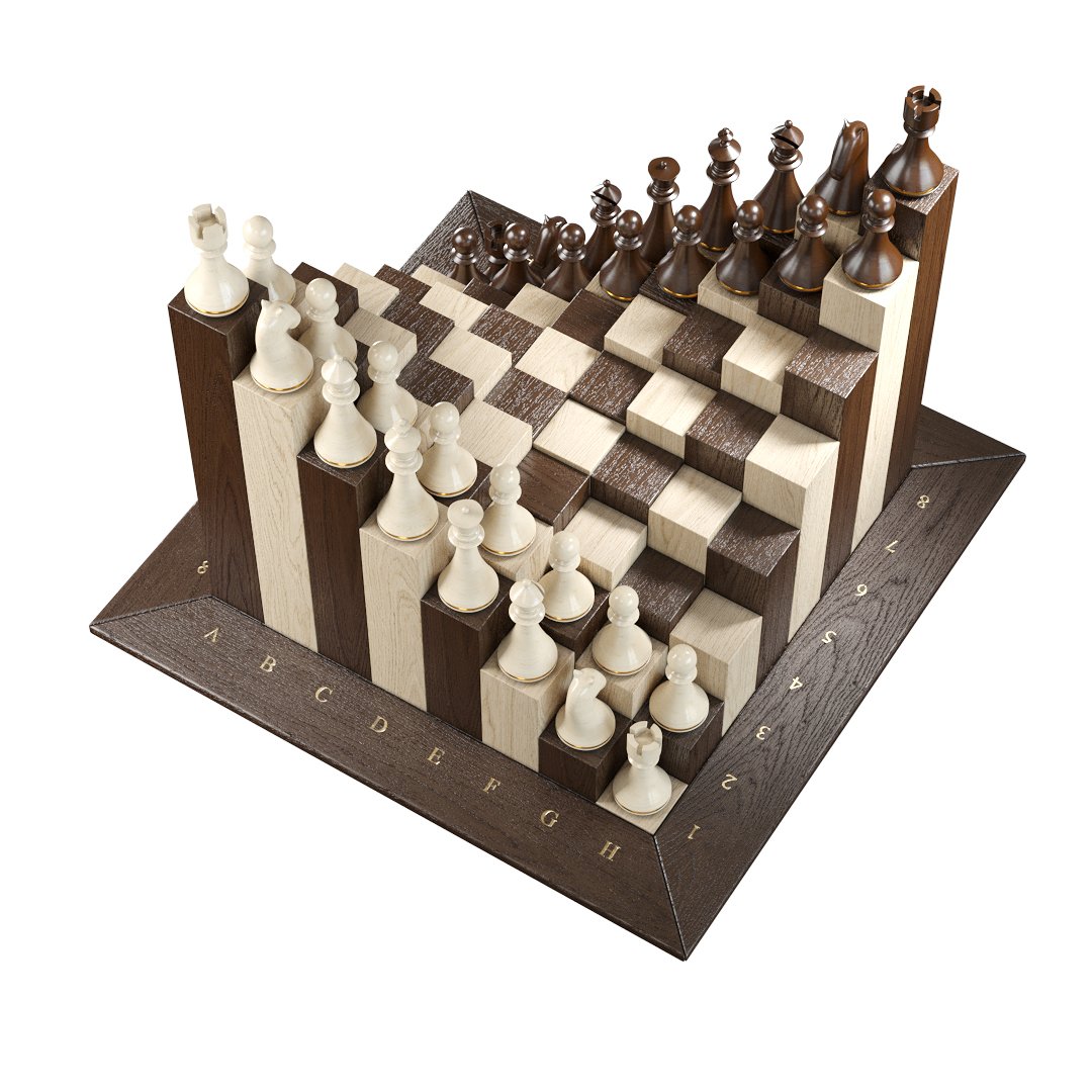 3d chess 3D-Modell in Brettspiele 3DExport