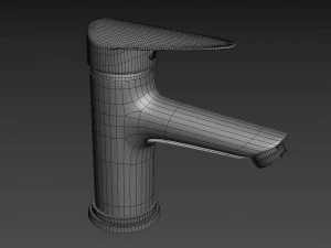 black basin tap b1 3D Model