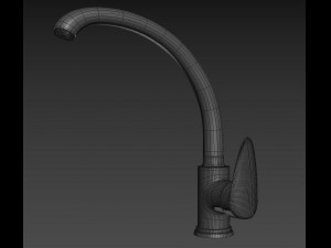 black basin tap b1 Modello 3D