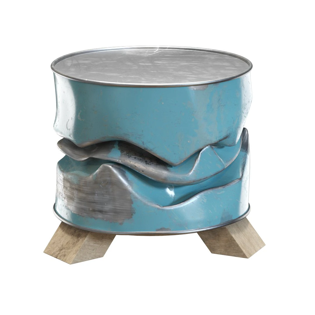 unique barrel furniture 3D Model .c4d .max .obj .3ds .fbx .stl .blend 