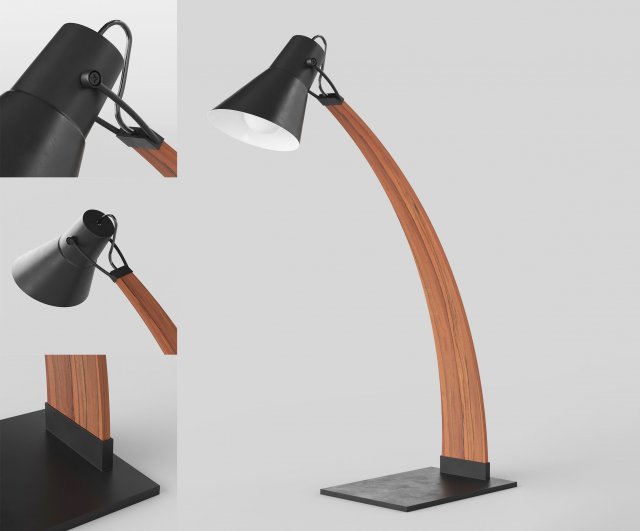 desk lamp 3D Model .c4d .max .obj .3ds .fbx .stl .blend 