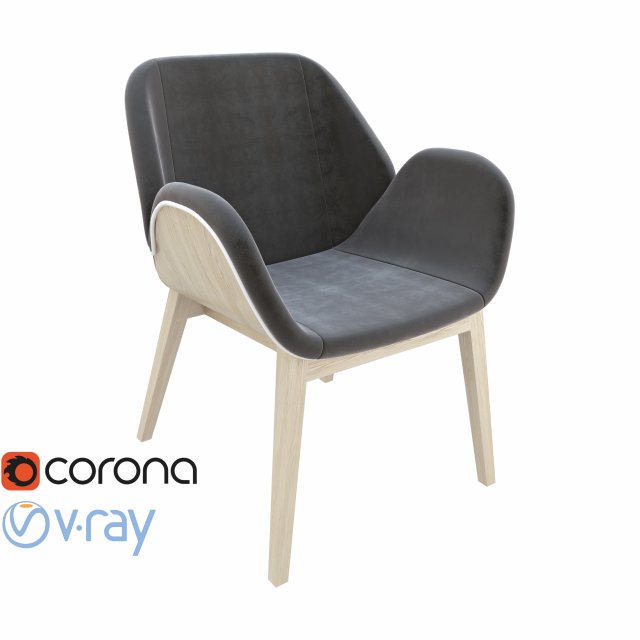 leather chair Model 3D .c4d .max .obj .3ds .fbx .stl .blend 