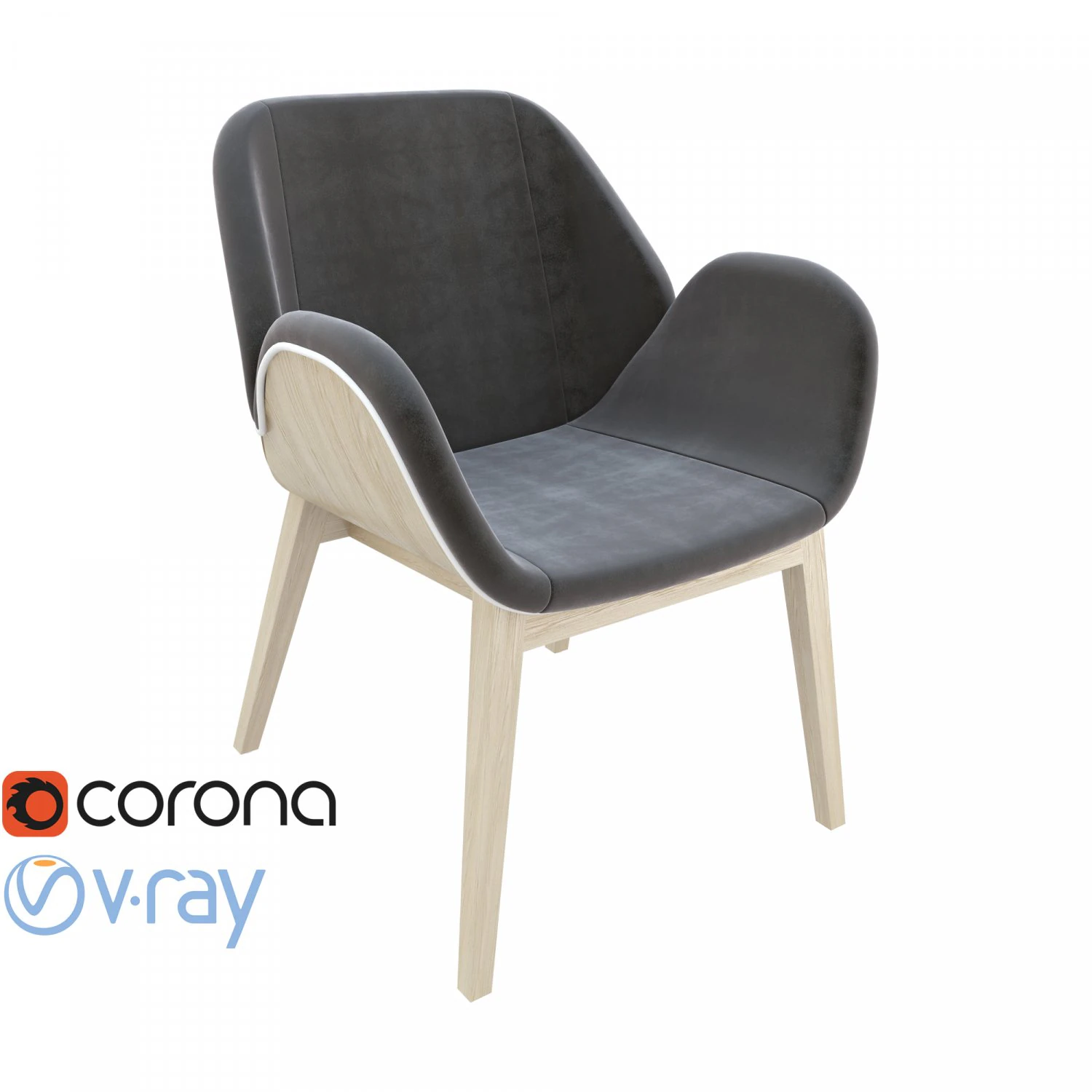 leather chair 3D Model .c4d .max .obj .3ds .fbx .stl .blend 