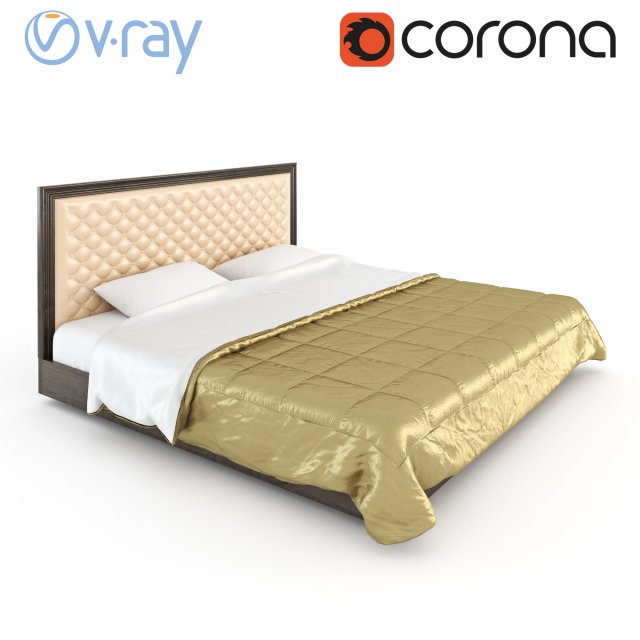 bed adriano 3Dモデル .c4d .max .obj .3ds .fbx .stl .blend 