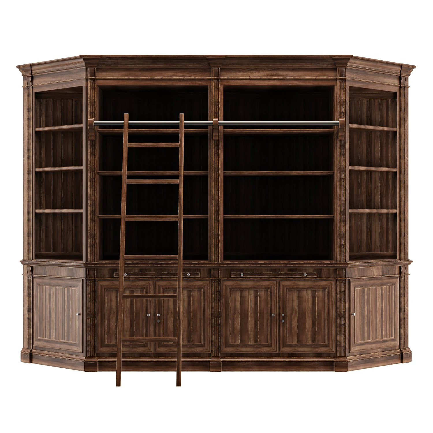 bookcase for library 3D Model .c4d .max .obj .3ds .fbx .stl .blend 