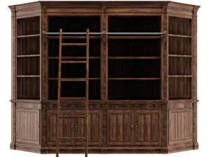 bookcase for library 3D Model
