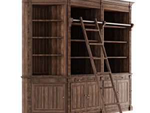 bookcase for library 3D Model
