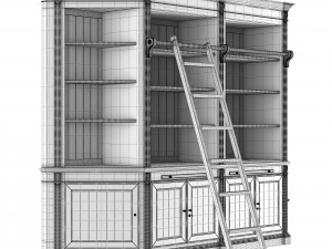 bookcase for library 3D Model