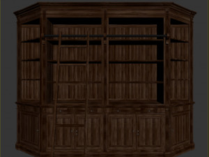 bookcase for library 3D Model