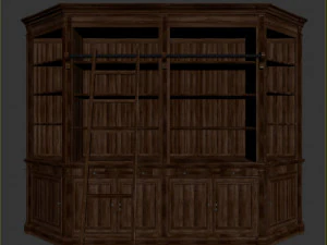bookcase for library 3D Model