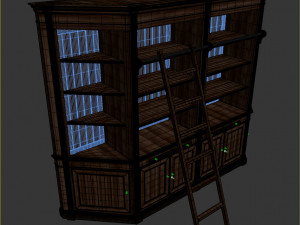 bookcase for library 3D Model