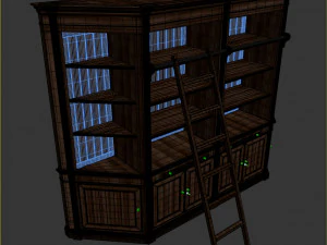 bookcase for library 3D Model
