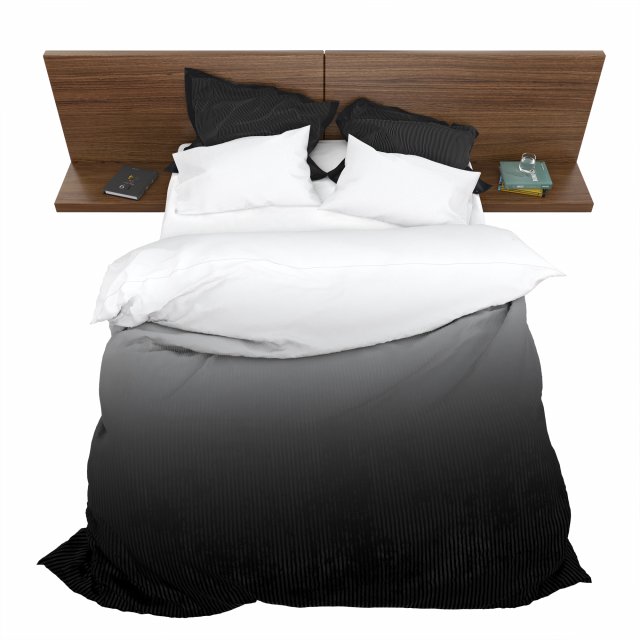 striped bed 3D Модель .c4d .max .obj .3ds .fbx .stl .blend 