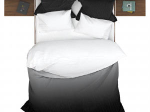 striped bed 3D Модель