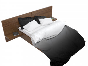 striped bed 3D Модель