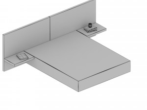 striped bed 3D Модель