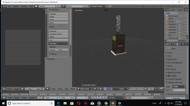 home furnace 3D Model .c4d .max .obj .3ds .fbx .stl .blend
