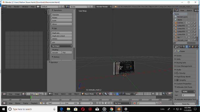 thermostat 3D Model .c4d .max .obj .3ds .fbx .stl .blend 