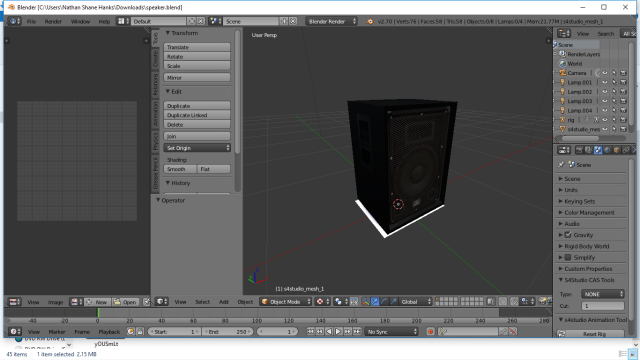 stage speaker 3D Modell .c4d .max .obj .3ds .fbx .stl .blend